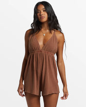 Load image into Gallery viewer, On Vacay Romper Cover Up Toasted Coconut
