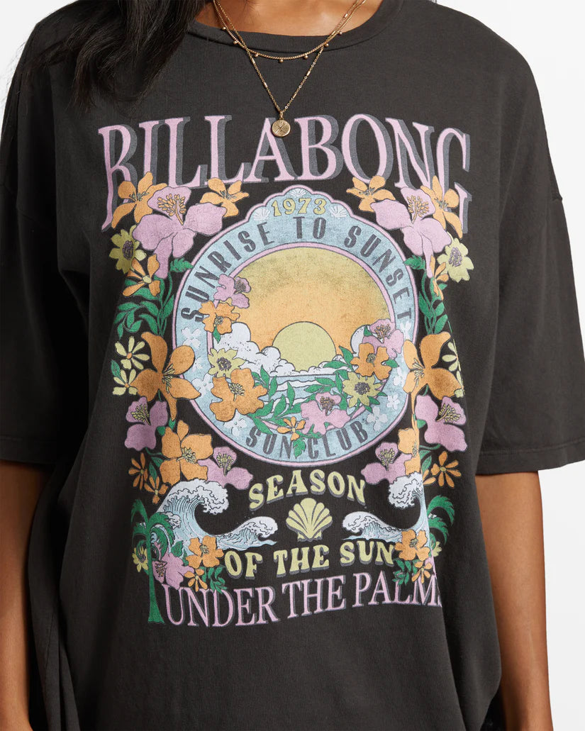 Under The Palms Oversized T-Shirt Off Black