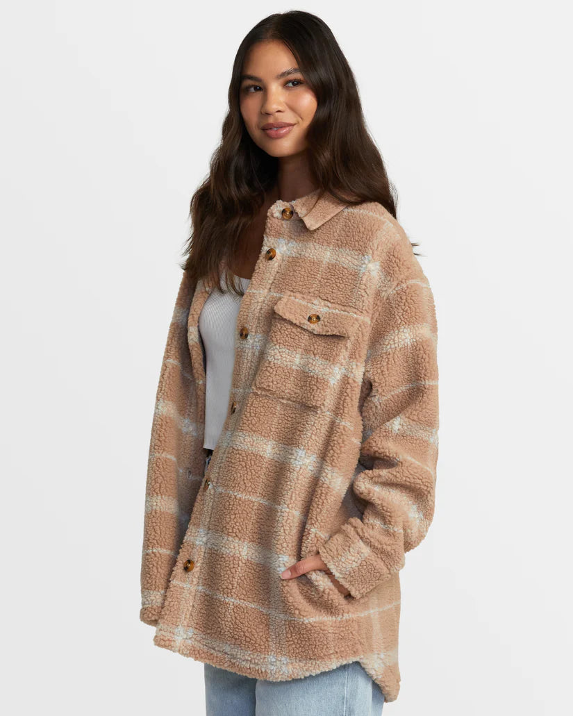 BIRDIE SHACKET FLANNEL JACKET WARM TAUPE