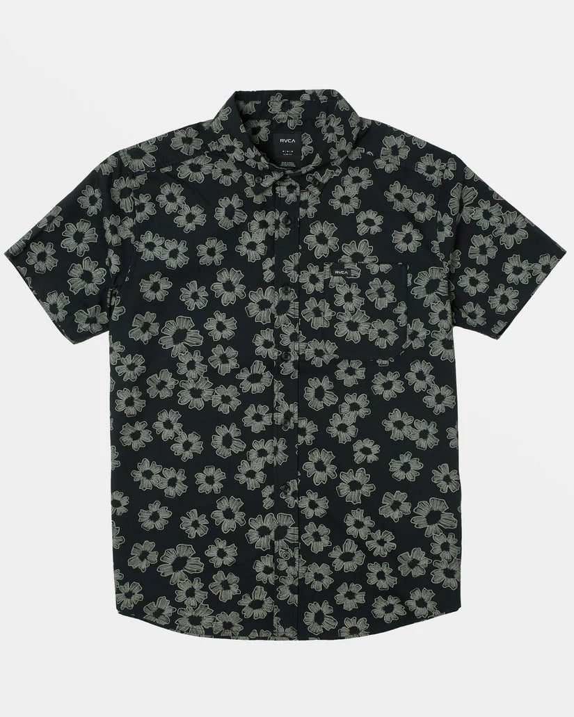 THAT'LL DO PRINT SHORT SLEEVE SHIRT BLACK FLORAL