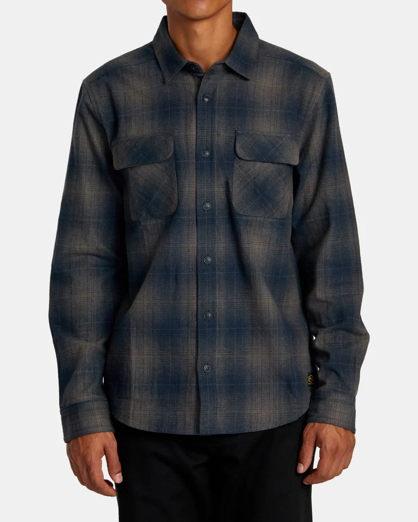 Dayshift Flannel Long Sleeve Top Smoke