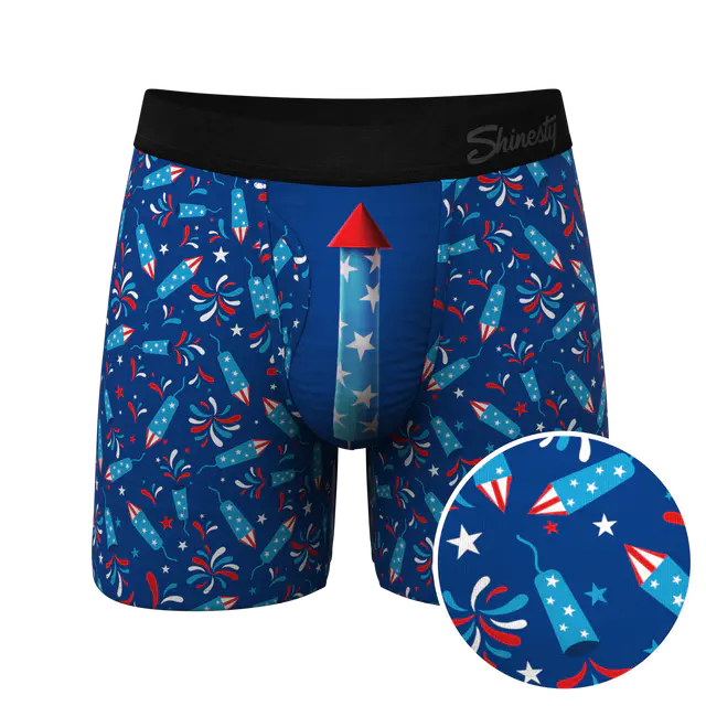 The Crotch Rocket USA Firecracker Ball Hammock® Pouch Underwear With Fly