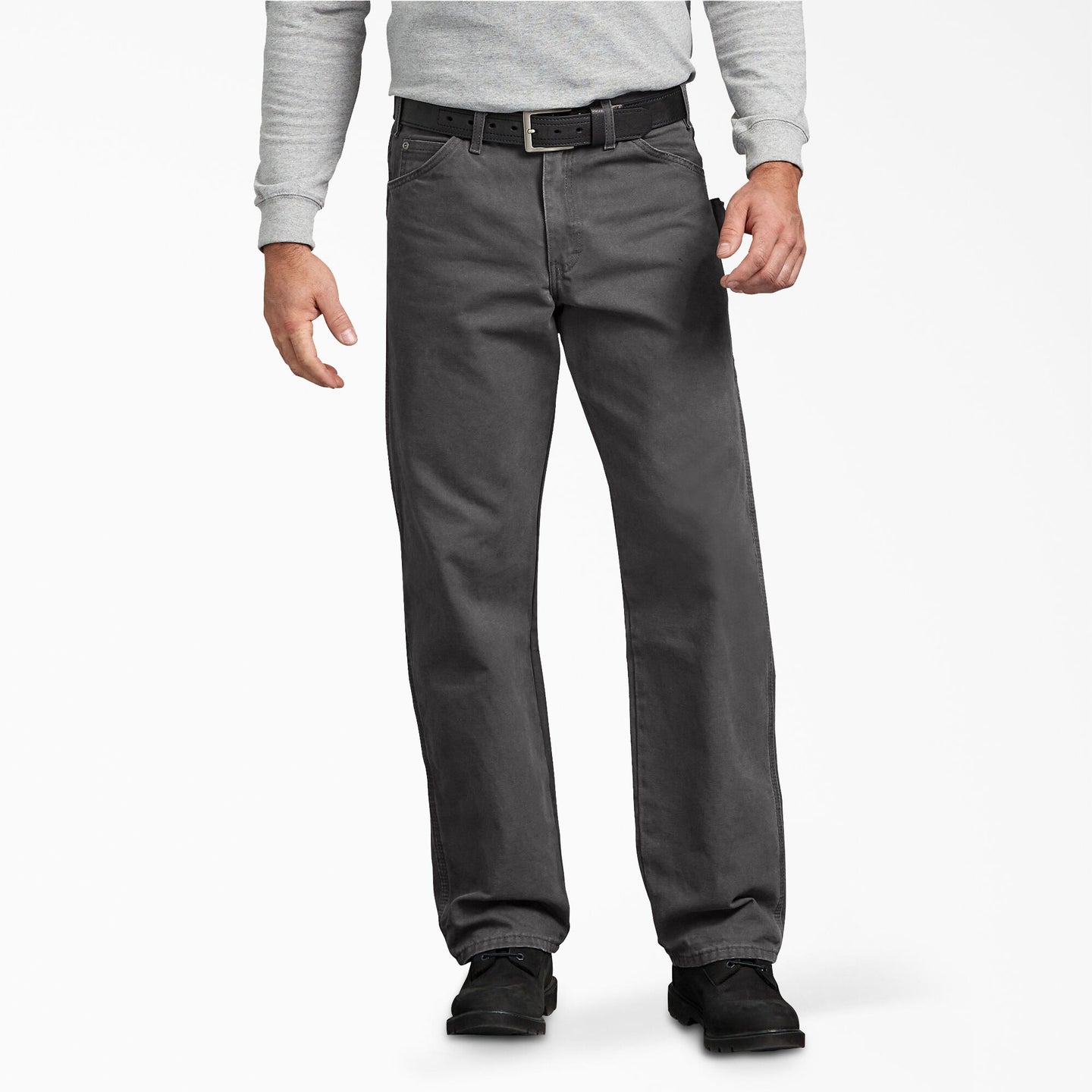 Relaxed Fit Straight Leg Sanded Duck Carpenter Pants