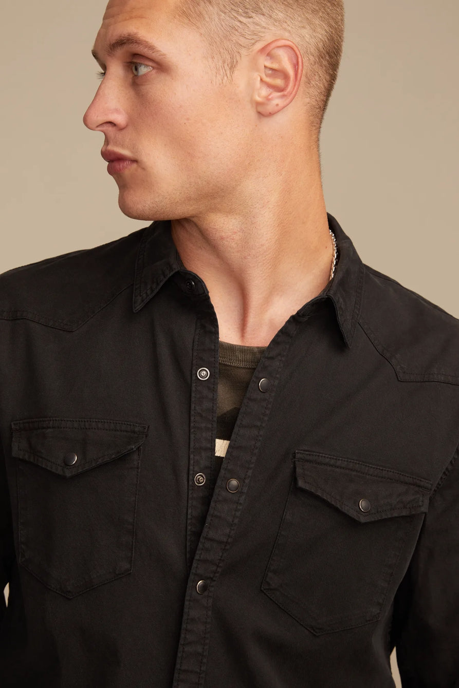 long sleeve twill mesa western shirt