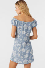 Load image into Gallery viewer, ELLISON EMILIA FLORAL OFF-THE-SHOULDER MINI DRESS Infinity
