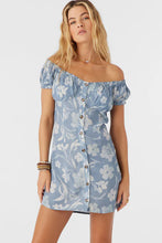 Load image into Gallery viewer, ELLISON EMILIA FLORAL OFF-THE-SHOULDER MINI DRESS Infinity
