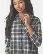 Load image into Gallery viewer, LOGAN FLANNEL LONG SLEEVE TOP Slate
