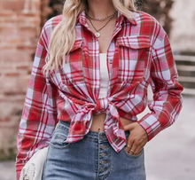 Load image into Gallery viewer, Campfire Oversized Plaid Shirt
