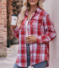 Load image into Gallery viewer, Campfire Oversized Plaid Shirt
