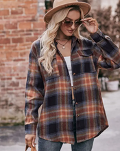 Load image into Gallery viewer, Rusted Leaf Oversized Plaid Shirt
