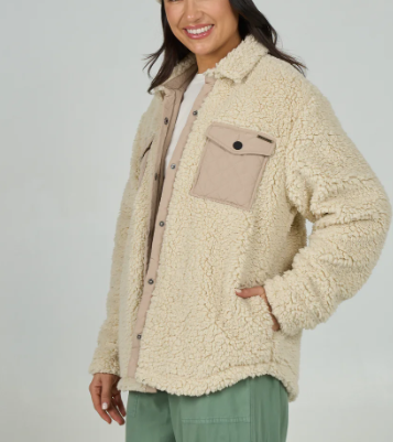 Calm Seas Shacket - Natural