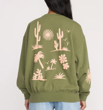 Load image into Gallery viewer, Sun Wave Livin Kendal Crewneck Sweatshirt Luv Army
