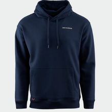 Load image into Gallery viewer, Displacement DWR Hoodie Support Local Fishing Guides Navy
