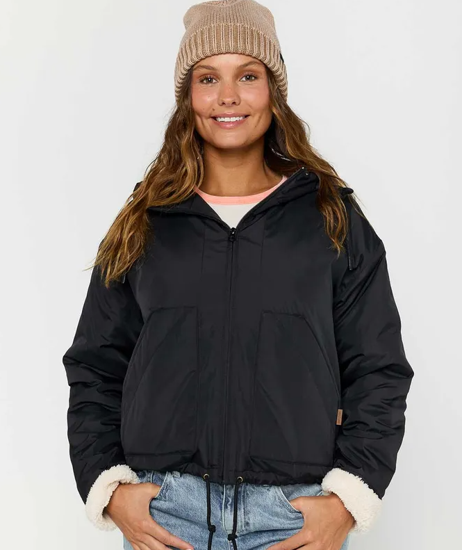 Keepsakes Bomber Jacket Washed Black
