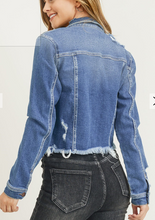 Load image into Gallery viewer, DISTRESSED VINTAGE FRAYED HEM JACKET
