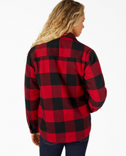 Load image into Gallery viewer, Flannel High Pile Fleece Lined Chore Coat Red
