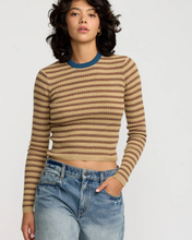Load image into Gallery viewer, Bond Stripe Long Sleeve Sweater Sanddune
