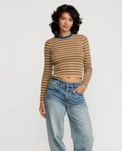 Load image into Gallery viewer, Bond Stripe Long Sleeve Sweater Sanddune
