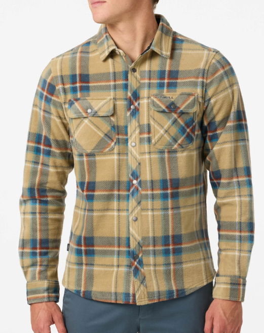 GLACIER PLAID SUPERFLEECE STANDARD FIT LONG SLEEVE SHIRT Twill