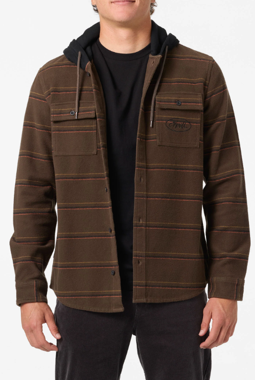 ARCHER HOODED FLANNEL TURKISH COFFEE