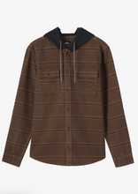 Load image into Gallery viewer, ARCHER HOODED FLANNEL TURKISH COFFEE
