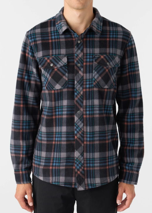 GLACIER PLAID SUPERFLEECE Black
