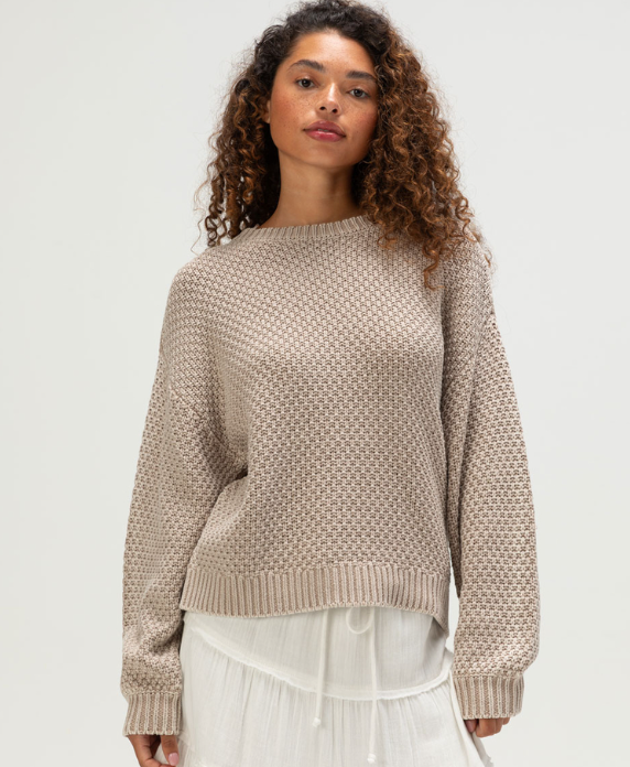 Around The Way Womens Sweater Stone