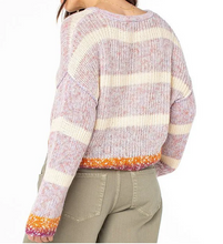Load image into Gallery viewer, Marine Magic Striped Long Sleeve Cropped Sweater
