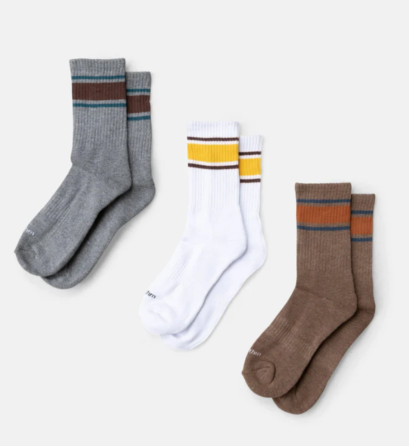Stripe 3-Pack Crew Sock