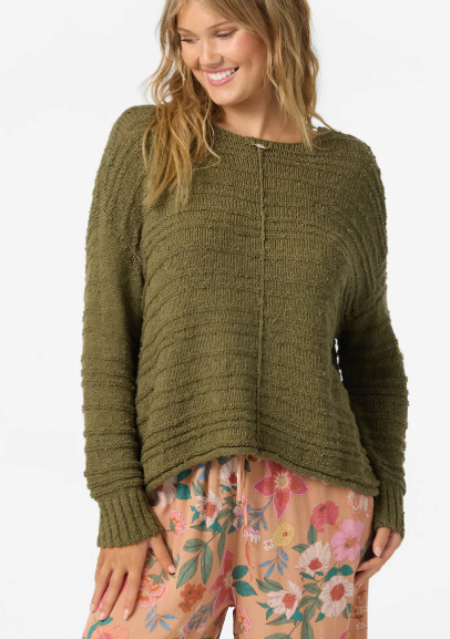 Brayton Long Sleeve Sweater martini olive