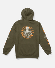 Load image into Gallery viewer, Tentacles Fleece Hoodie - Dusty Olive
