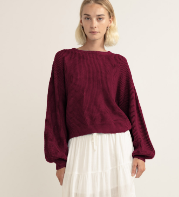 lassic knit jumper sweater sangria