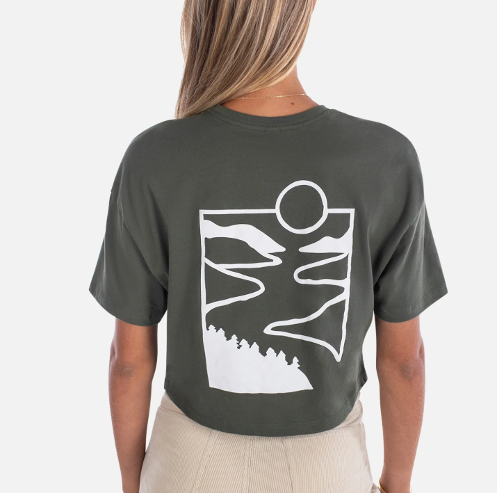 Water and Woods Tee - Military Green
