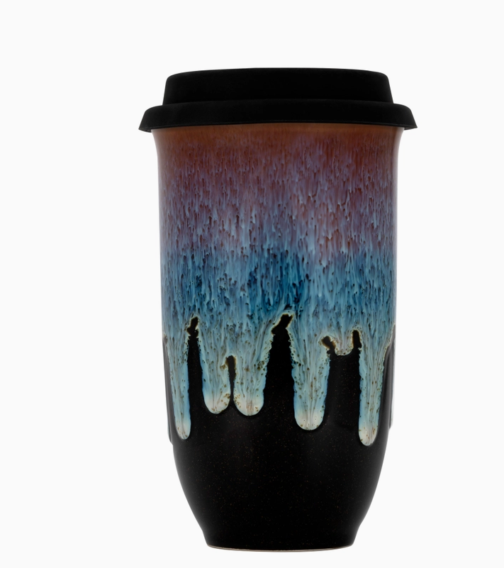 Monsoon Ceramic Travel Mug – 16oz with Lid & Sleeve