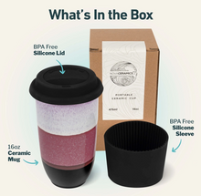 Load image into Gallery viewer, Eclipse 16oz Ceramic Travel Mug – Reusable with Lid
