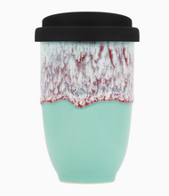 Load image into Gallery viewer, Nebula Ceramic Travel Mug – 12oz with Lid &amp; Sleeve
