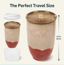 Load image into Gallery viewer, Jupiter Ceramic Travel Mug – 12oz with Lid &amp; Sleeve
