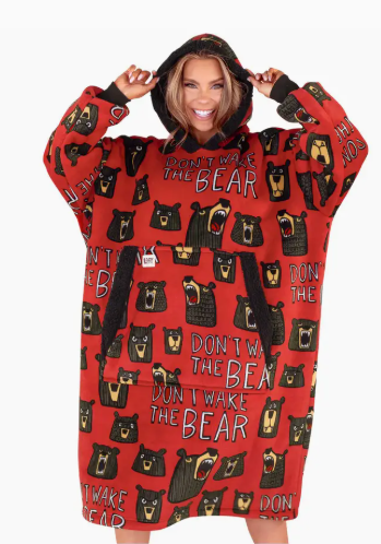 Don't Wake Bear Blanket Hoodie