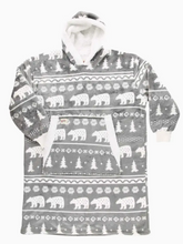 Load image into Gallery viewer, Nordic Bear Blanket Hoodie
