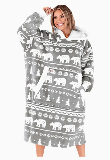 Nordic Bear Blanket Hoodie