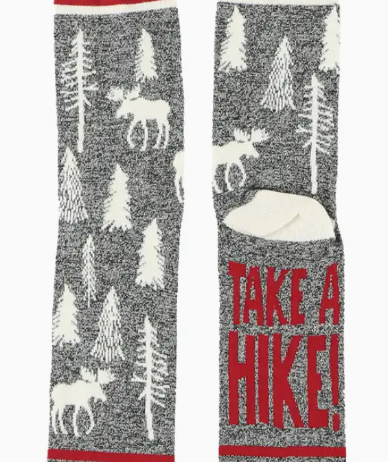 Take A Hike Crew Sock One Size