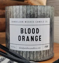 Load image into Gallery viewer, Blood Orange Rustic Galvanized Tin Candle 36oz
