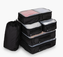 Load image into Gallery viewer, 6-Piece Packing Cube Set Black
