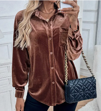 Load image into Gallery viewer, Adore Velvet Top in Chocolate
