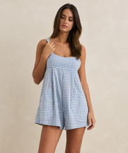 Load image into Gallery viewer, Lola Check Romper Blue

