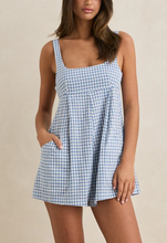 Load image into Gallery viewer, Lola Check Romper Blue
