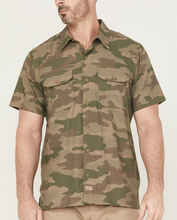 Load image into Gallery viewer, Camo Print Short Sleeve Button-Down Performance Work Shirt
