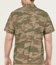 Load image into Gallery viewer, Camo Print Short Sleeve Button-Down Performance Work Shirt

