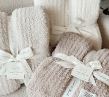 Load image into Gallery viewer, Solid Ribbed Luxe Home Cozy Blanket Sand
