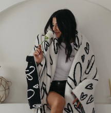 Load image into Gallery viewer, Local Beach Love Collection Heart Luxe Home Blanket
